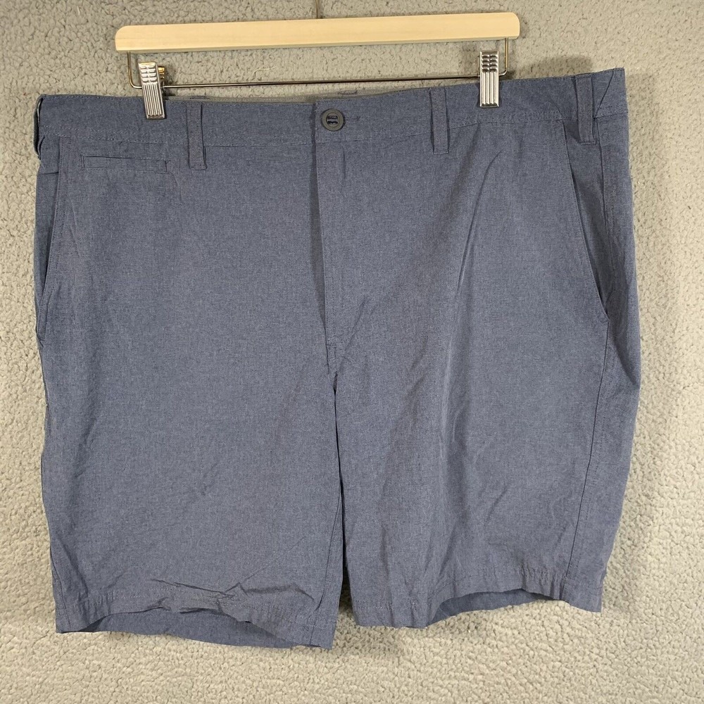 S Orvis Shorts Mens 40 Blue Flat Front Lightweight Performance Stretch